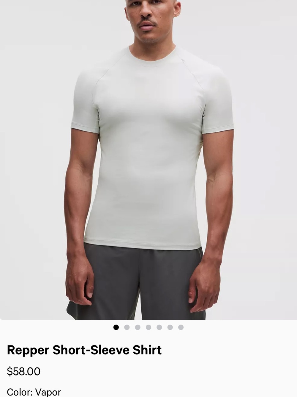 Never worn lululemon athletica Repper Short-Sleeve Shirt in Vapor